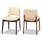 Baxton Studio Afton Mid-Century Modern Beige Faux Leather Upholstered and 2-Piece Wood Dining Chair Set Set of 2 188-11660-ZORO - alternate 9
